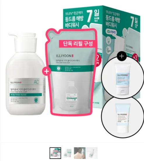 일리윤 시카 아크네 클리어 등드름 바디워시 400ml+400ml리필 (26900원/무료)