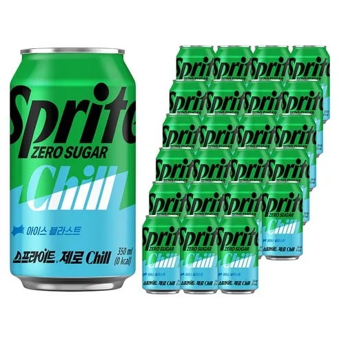 스프라이트 제로 Chill 사이다, 350ml, 24개 (17320/무료)