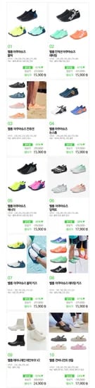밸롭 여름 대비 아쿠아슈즈 등 할인 (15020원/무배)