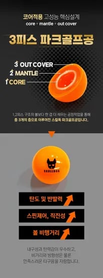 스컬독 파크골프공 3피스 (12900원/유배)