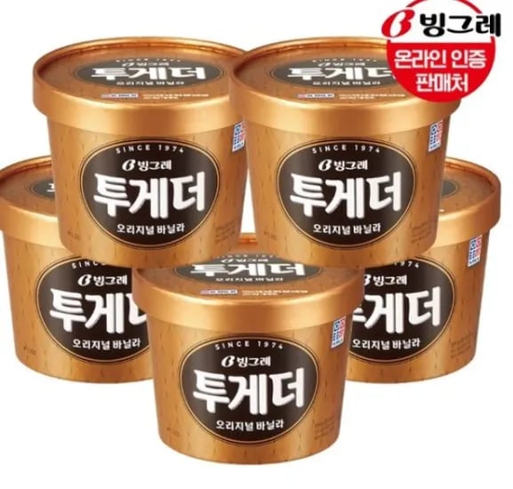 지마켓) 빙그레 투게더 바닐라 900ml 5개 (22880원/무료)