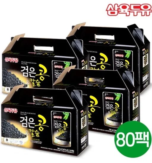 삼육 검은콩 앤 칼슘 파우치 190ml 80팩 (31320원/무료)