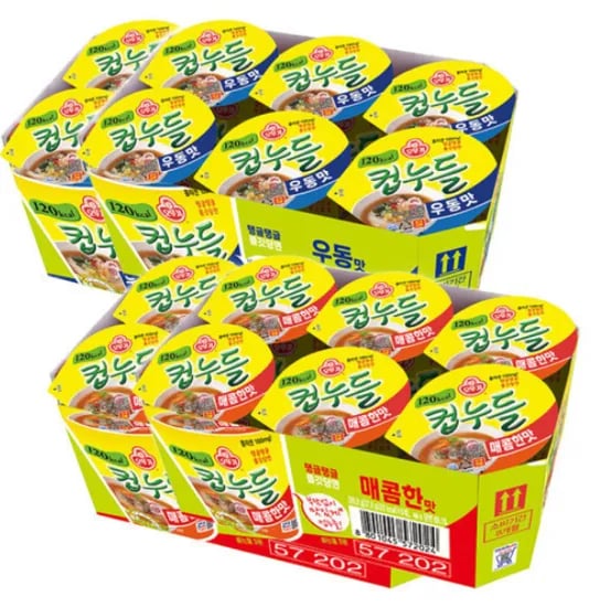 오뚜기 컵누들 소컵2종 기획(매콤한맛/우동맛) 6개입 x 4팩(총24개입) (26250원/유료)