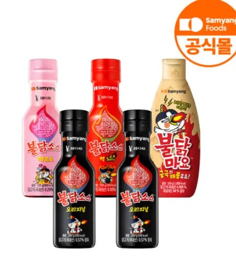 불닭소스 2개 (오리지널/까르보불닭/핵불닭/불닭마요)