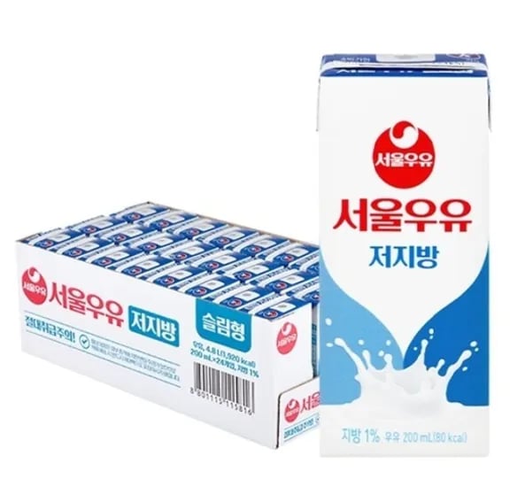 서울우유 저지방 멸균우유 200ml x 24개
