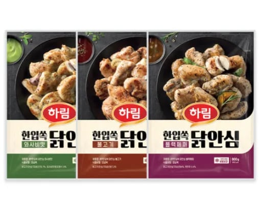 하림 IFF 한입쏙 닭안심 블랙페퍼 와사비 불고기 3개