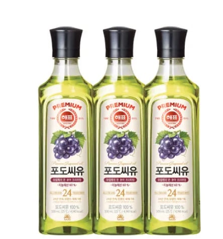 사조해표 포도씨유 500ml 3개