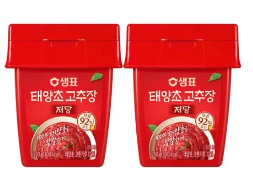 샘표 저당 태양초 고추장 250g 2개