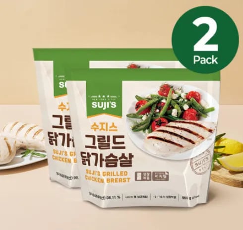 수지스 그릴드 닭가슴살 550g 2팩 너츠 2팩