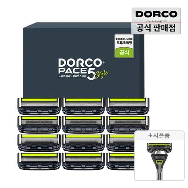 도루코 페이스5스타일 면도날세트 12입 + 증정 5면도기