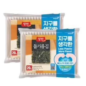 지마켓）동원 양반 들기름김 식탁 20P+20P (총40봉) 에코패키지 10,900원（무배