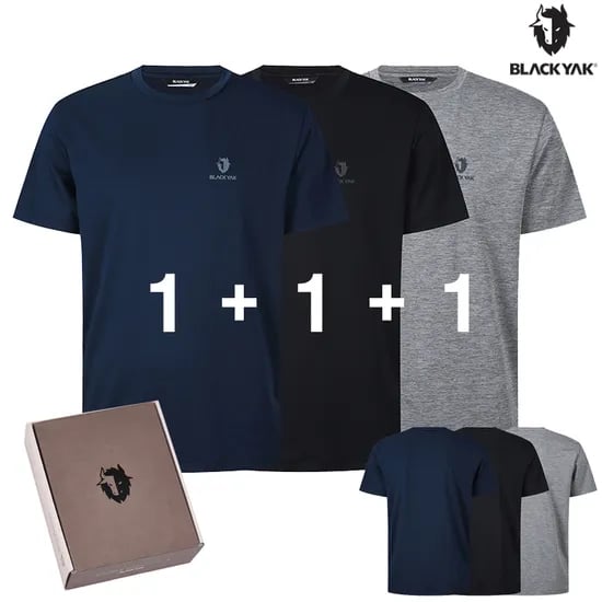블랙야크 3PACK 라운드 반팔티 3개