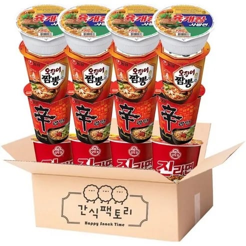 신라면4 진라면4 오짬4 육개장4 소컵라면 16개 20,390원