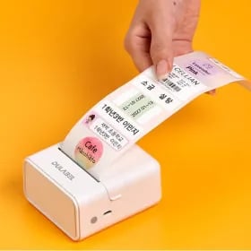 두라벨 라벨프린터 네임 스티커 라벨지 무선 바코드 QR