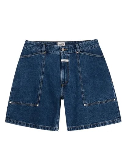 마리떼 M OUT POCKET DENIM SHORTS 남자 청 반바지 blue