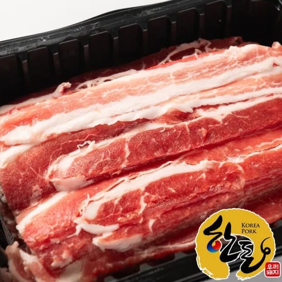 한돈 대패 슬라이스 삼겹 1.2kg