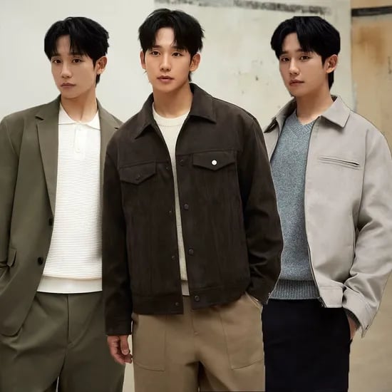 마인드브릿지 스판 멜란지 셔츠