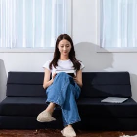 나가다 4단 접이식매트리스 1인용소파베드