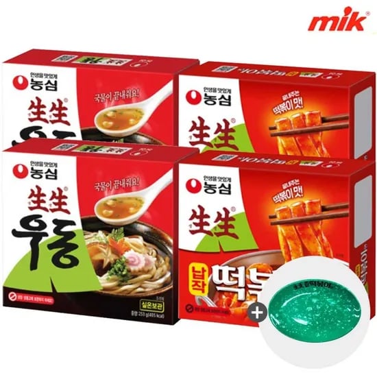 농심 생생 우동 봉지 253g 16봉 생생납작접시 증정