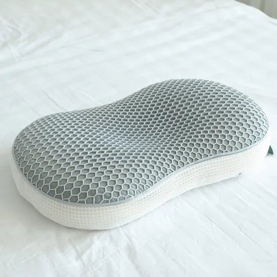 그린모먼트랩 고밀도 메모리폼 TPE 통풍 냉감 벌집 젤리 베개 그레이 40x60cm