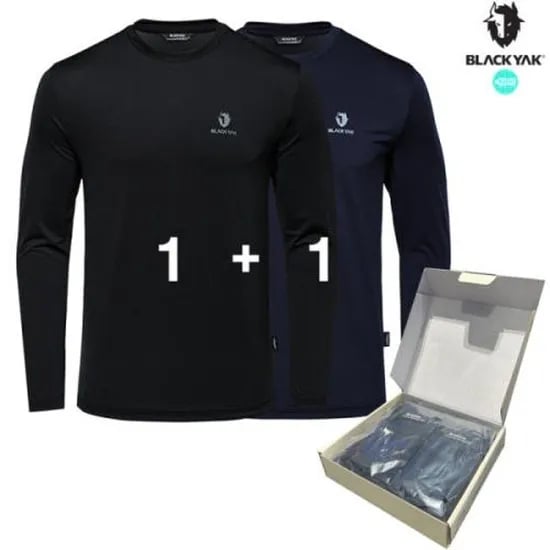 24FW 긴발티셔츠 공용 긴팔 더블 에코 라운드티 1+1