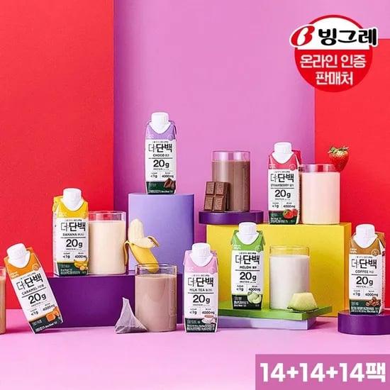 빙그레 더단백 드링크 7종 250ml 42팩