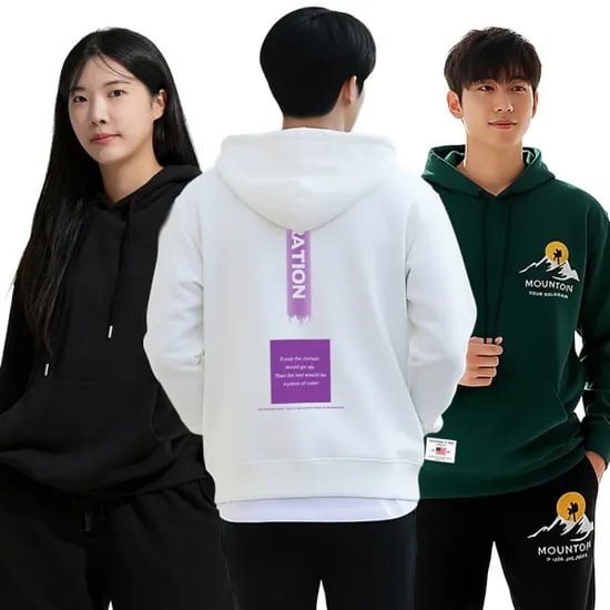 기모 맨투맨 후드 집업 3+1 행사