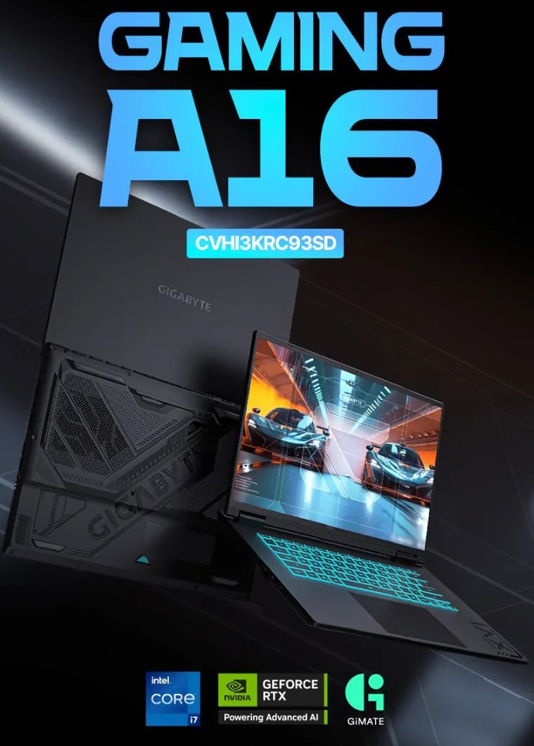 기가바이트 A16 코어i7 인텔 13세대 지포스 RTX 5060 게이밍 노트북