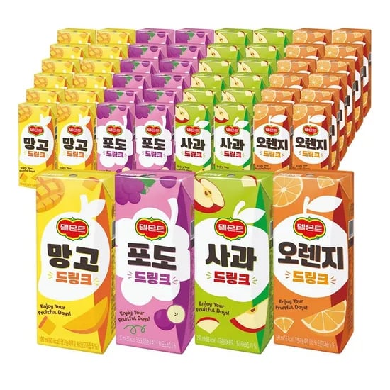 델몬트 드링크팩 190ml 48팩 4종