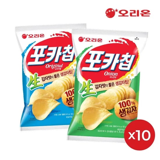 오리온 포카칩 어니언(66g) 10봉 + 오리지널 10봉 (19,580원) (무료)