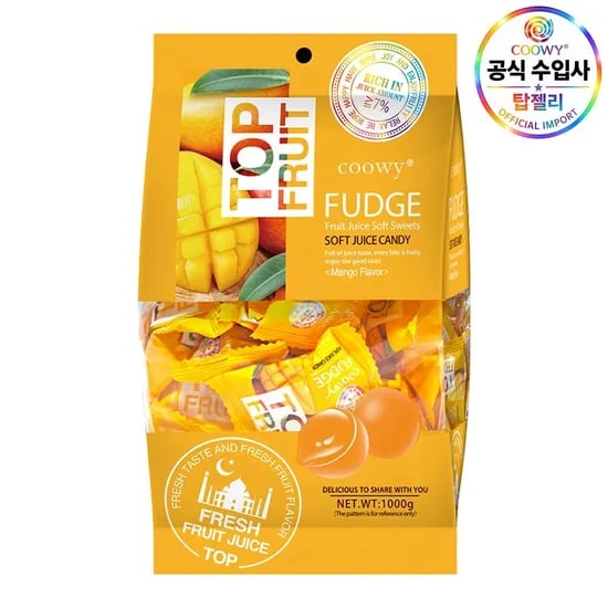 coowy 쿠위 베트남 탑젤리 탑후르츠 망고맛 1kg 무료