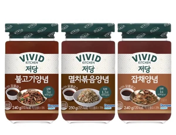비비드 키친 저당 잡채 불고기 멸치볶음 양념 240g x 3종
