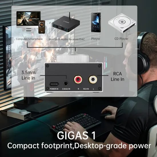 Fiio Gigas1 피오 기가스1 거치형 헤드폰 앰프 (81,700원/무료 배송)
