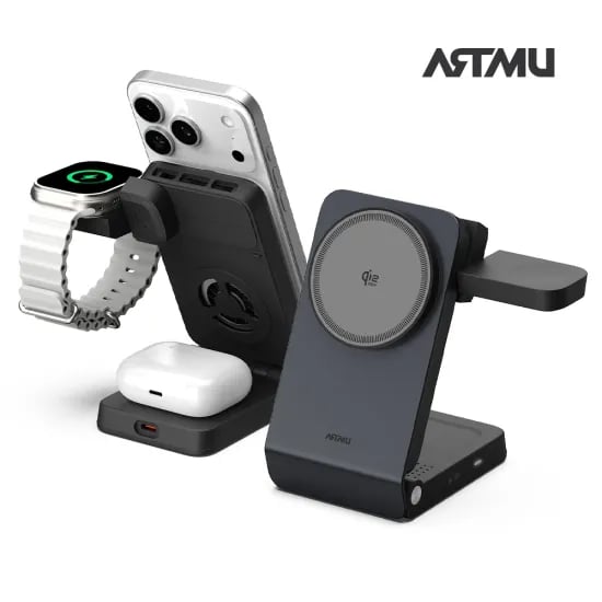 아트뮤 Qi2.2 25W 3in1 폴더블 맥세이프 초고속 무선 충전기 QW110 (35,533원) (무료)