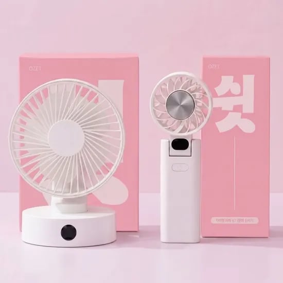쉿, 차가운 바람 냉각 핸디 선풍기/무선 데스크 선풍기 1+1 (20,900원/무료 배송)