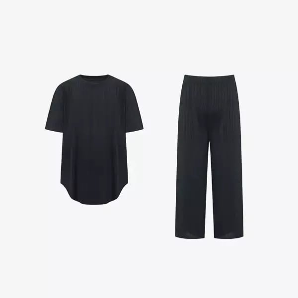 루즈핏 주름지 티셔츠 + 밴딩 팬츠 SET (34800원,무료배송)