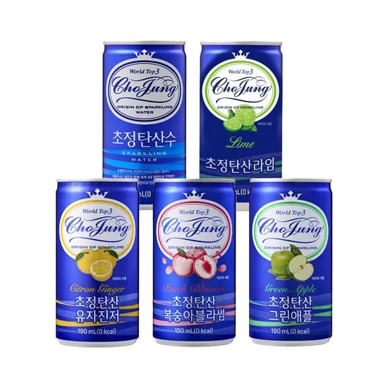 초정탄산수 190ml 60캔 (18,800원/무료 배송)