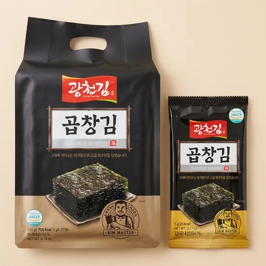 단하루특가 광천김 곱창김 도시락김5gX27 (10,900원/무료)