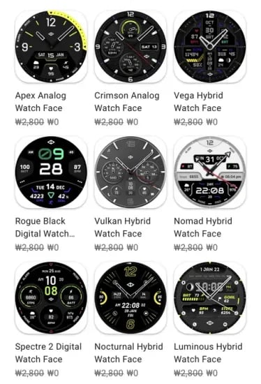 Apex Analog Watch Face 외 몇 종 무료
