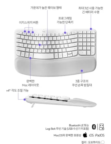 로지텍 WAVE KEYS FOR MAC 키보드 외 다양 20개
