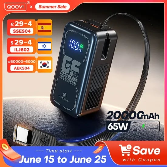 QOOVI 20000mah 보조배터리 65W