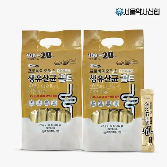 락토온 프로바이오틱스 생유산균 골드 2.5g 120포 1+1 (8개월분) 19,900