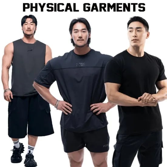 피지컬가먼츠 절개 와이드 버뮤다팬츠 2컬러