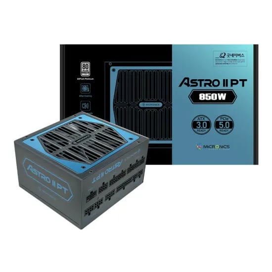 마이크로닉스 ASTRO II PT 850W 80PLUS PLATINUM 풀모듈러 ATX3.0 PCIE5