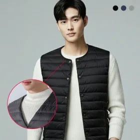 방한용품 모음전 경량패딩 조끼 넥워머 바라클라바 장갑 1+1