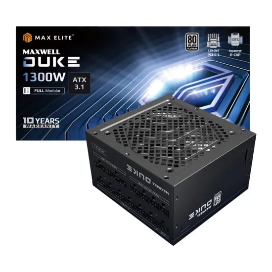 맥스엘리트 DUKE 1300W 80PLUS플래티넘 ATX3.1 파워 1stPlayer GM7 ARGB BTF 케이스