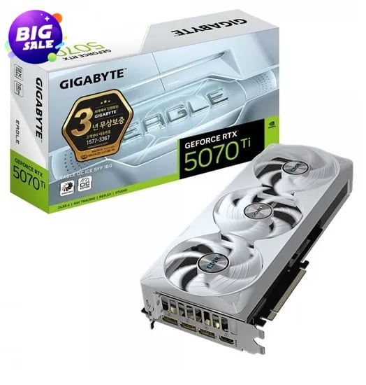 GIGABYTE 지포스 RTX 5070 Ti EAGLE OC ICE SFF D7 16GB