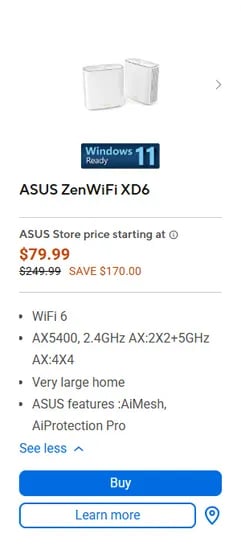 ASUS ZenWiFi XD6 White Double(=2 Pack)