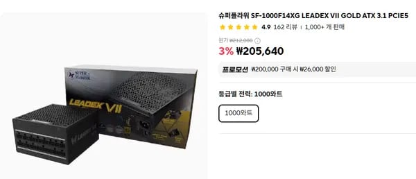 NZXT C1000 80PLUS골드 풀모듈러 ATX3.1 화이트(무배)
