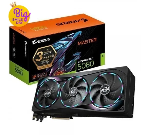 GIGABYTE AORUS 지포스 RTX 5080 MASTER D7 16GB